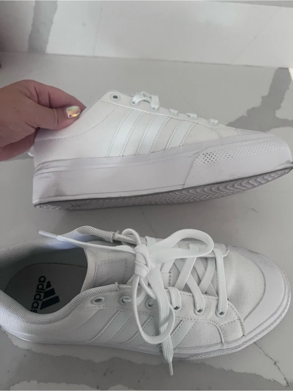 adidas clean white